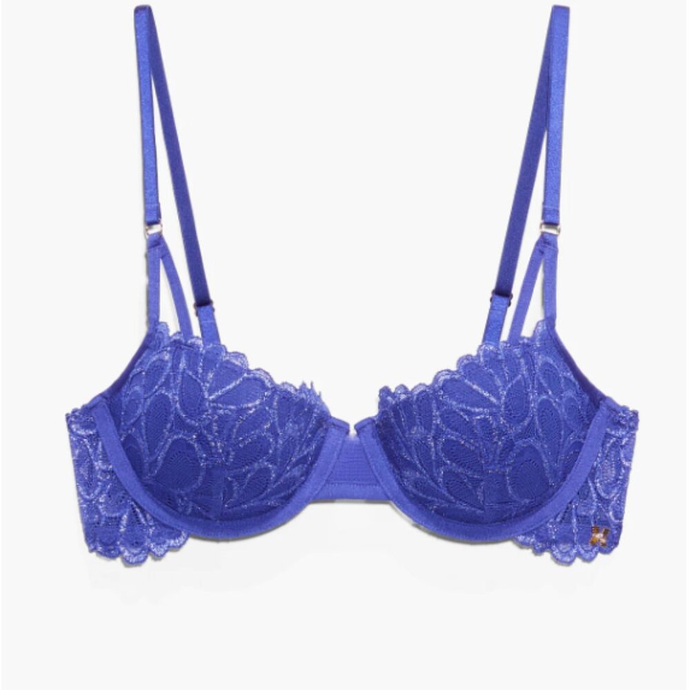 Savage X Fenty Savage Not Sorry Lightly Lined Lace Balconette Bra 34DD NWT